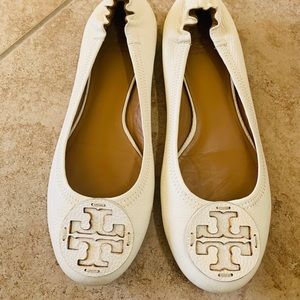 Tory Burch Minnie Flats Cream 10